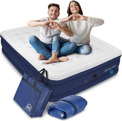 ABOUT SPACE Air Bed - Portable Air Mattress with Storage Bag Inflatable Inflatable Toy Pump