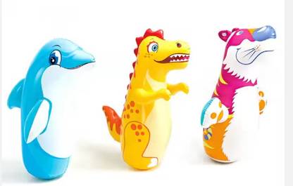 Tiny Tales Hit Me Toy 3-D Inflatable Animal Toy | Water Base and Air Base for Toddlers Inflatable HitMe Toys