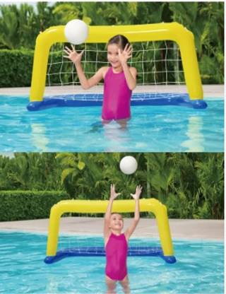 Intelligent Water (IND*66) Polo Swimming Pool Game Set, 1.42m x 76cm Multicolor Inflatable Hoppers & Bouncer