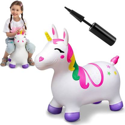 MY BABY LOVE A PERFECT CARE Jumping and Riding Horse Bouncing Hopper Animal Toy Inflatable Inflatable Toy Pump