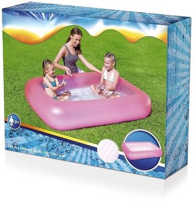 Tiny Tales 5 FT BABY BATH TUB POOL FOR KIDS Inflatable Swimming Pool (Pink) Inflatable Swimming Pool