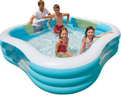 Intelligent Outdoor Intex 57494 Portable Beach Wave Lounge Swimming Pool Inflatable Swimming Pool