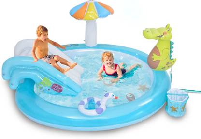 HornFlow Gator Fun Pool (IND*71) For Kids Inflatable Swimming Pool