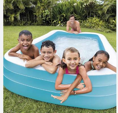 Intelligent Family (IND*44)Swim Center pool 305 x 183 x 56cm With Free Pump Inflatable Swimming Pool