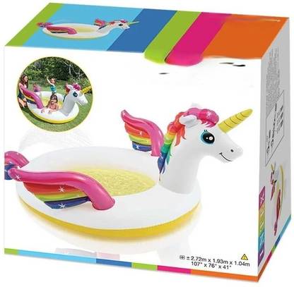 Intelligent MYSTIC UNICORN SPRAY POOL KIDS BABY WITH PUMP Inflatable Pool Accessory