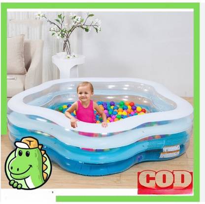 HornFlow Beach Wave Summer Color Swimming Pool For Kids Inflatable Swimming Pool