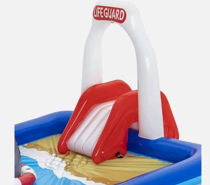 Tiny Tales BESTWAY JUMPER AND SLIDER LIFEGUARD TOWER PLAY CENTER 7 FT With Free Pump Inflatable Swimming Pool