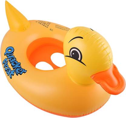 Original Mart Inflatable Rubber Duck Pool Float for Kids, Swimming Pool Floats Swim Floatation Belt