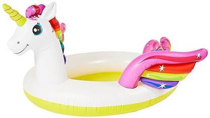 Intelligent Unicorn Pool with Shower (9 foot length) With Pump Inflatable Pool Accessory