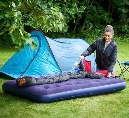 TinyTales Single Single Layer Inflatable Mattress Vinyl 1 Seater Inflatable Sofa