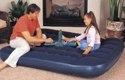 KinderTales Pavillo (IND*56) Inflatable Mattre Camping Air Bed for Sleeping Car Travel PVC 2 Seater Inflatable Sofa