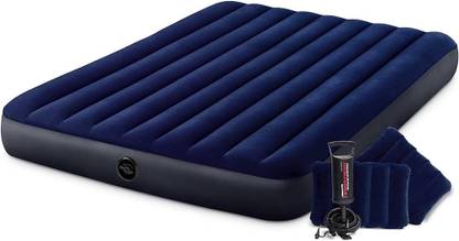 VWretails Queen size Inflatble air bed with 2 pillow & pump PVC 2 Seater Inflatable Sofa