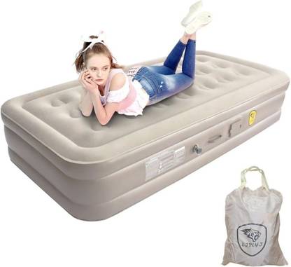 Anshi Inflatable Blow Up Air Bed Mattress Sofa with Pump, Pillow & Storage Bag PU Leatherette 2 Seater Inflatable Sofa