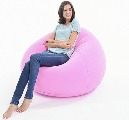 STYLE HOMEZ BUNGEE, Large Inflatable Classic Portable Sofa Chair with Inflating Pump, PVC 1 Seater Inflatable Sofa