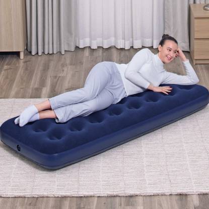 TinyTales Aeroluxe (IND*51) Flocked Air Bed for Sleeping Car Vinyl 1 Seater Inflatable Sofa