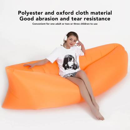 TECHGEAR Air Sofa, Foldable Ergonomic Comfortable Wear Resistant for Camping Polyester 2 Seater Inflatable Sofa