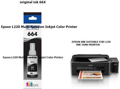 EPS ORIGINAL Epson L220 Multi-function Inkjet Color Printer Black Ink Bottle
