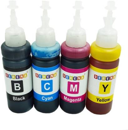 verena Refill Ink Compatible for L385 Printers Black + Tri Color Combo Pack Ink Bottle