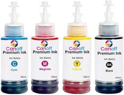 canoff LC400 Refill Ink Bottle Set Compatible For LC39,LC535,LC539,LC583,LC585,LC587 Black + Tri Color Combo Pack Ink Bottle
