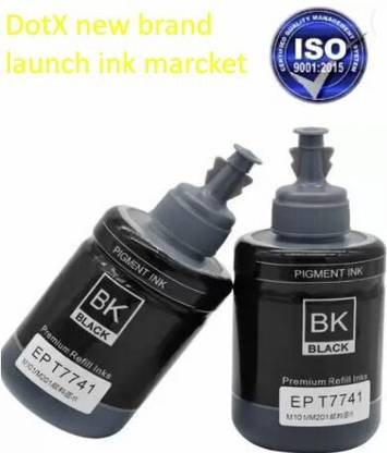 DotX DotX 774 Refill Ink for Epson M100 , M105 , M200,M205,L655 Printer Pack Of 2 Black Ink Bottle