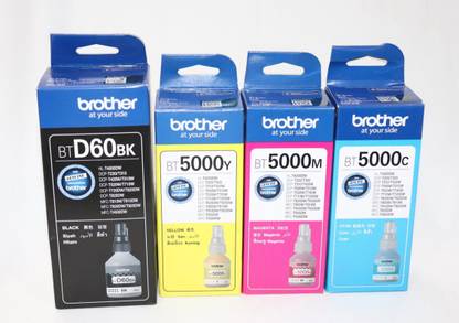 brother Ink Series Black + Tri Color Combo Pack Ink Bottle