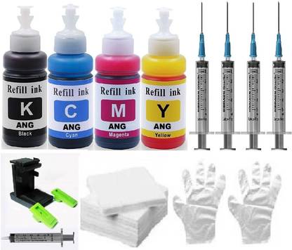 Ang Refill ink For Use In HPs 650 ink cartridge (full set) Black + Tri Color Combo Pack Ink Cartridge