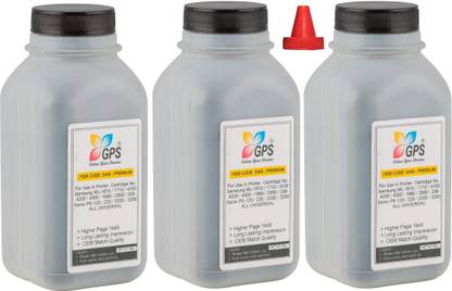 GPS Colour Your Dreams Guaranteed Universal Mono Toner Powder for Samsung All Toner Cartridge & Printer ( 100 % Guaranteed ) Pack Of 3 Bottle With Nozlle 80Gm Each Bottle Black Ink Toner Powder