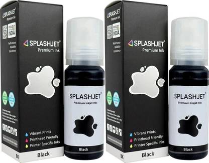 Splashjet 003 Refill Ink for L3110, L3150, L3250, L3152 Printer-(70gm x 2 Black) - 501738 Black Ink Bottle