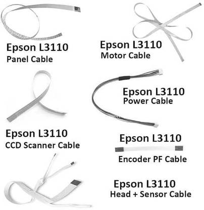 HipponixTech Epson ALL INKJET MODEL SERIES PRINTER CABLE SET L3110,L3115,L3116,L3150,L3156 Tri-Color Ink Toner