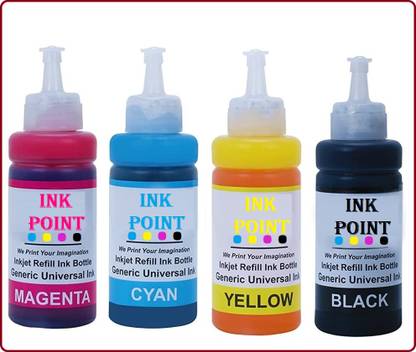 inkpoint Refill ink For HP DeskJet 1112 Single Function Printer 100ml bottles Black + Tri Color Combo Pack Ink Bottle