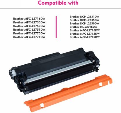 Tack TN-2465 Set Of 2 Black Toner Cartridge Compatible for Brother DCP-L2535DW Black - Twin Pack Ink Toner