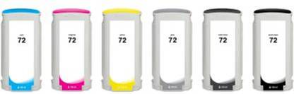 canoff 72 Ink Cartridges Value Pack Repalcement For HP 72 Ink Cartridges 130 ML Black + Tri Color Combo Pack Ink Cartridge