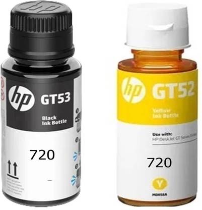HP ORIGINAL INK BOTTLE HP 720 ALL IN ONE SMART TANK PRINTER Black & Yellow Yellow Ink Bottle