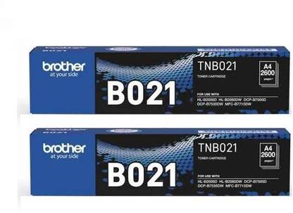 brother TNB021 Drum Cartridge, Gray, Standard Pack of 2 Black Ink Cartridge