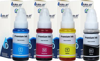 Dura-Jet Refill GI 790 Ink for CN Pixma G2010, G2000, G2012, G3000 -(C/M/Y/Bk-70gx4) Black + Tri Color Combo Pack Ink Bottle