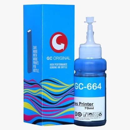 gc original INK GC-664 (CYAN) 70mlL350/L200 Cyan Ink Bottle