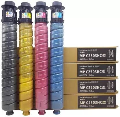 GPN PRINT MP C2503 Toner Cartridge For Compatible ricohh MP C2003,C2011,C2503,C2004,C2504 Black + Tri Color Combo Pack Ink Cartridge
