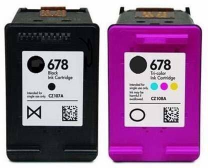 PrintX 678 combo for 515, 1015, 1018, 1515, 1518, 2515, 2545, 2548, 2645, 2648, 3515 Black + Tri Color Combo Pack Ink Cartridge
