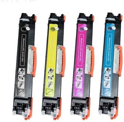 RT CRG 329 Toner Cartridge SET For Canon imageCLASS LBP7010C, LBP7018C,LBP7510 Black + Tri Color Combo Pack Ink Toner