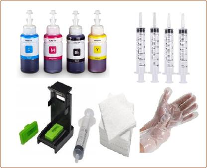 inkpoint INK POINT Refill Ink for Use in HP 860 Black & 861 Tricolor Ink Cartridges Black + Tri Color Combo Pack Ink Bottle