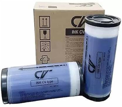 Crid Blue Ink for Riso CV 3230, 3130, 3030 Digital Duplicator 800 ML (2 Pcs-Blue) Blue Ink Bottle