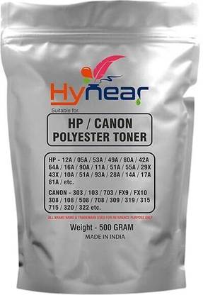 HYNEAR High Quality Ultra Dark Toner Powder 500g For HP/Canon Polyster 12A/05A/53A Black Ink Toner Powder