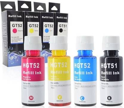 Ang Refill Ink Tank 310,315,319,410,415,419 GT5810,GT5820 Black + Tri Color Combo Pack Ink Bottle