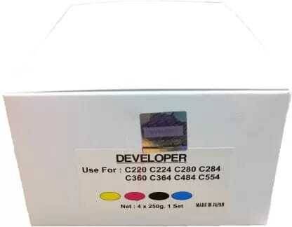 XTRAFINE KONICA MINOLTA C220 C280 C360 C224 C284 C364 C454 C554 DEVELOPER POWDER Set Black + Tri Color Combo Pack Ink Toner