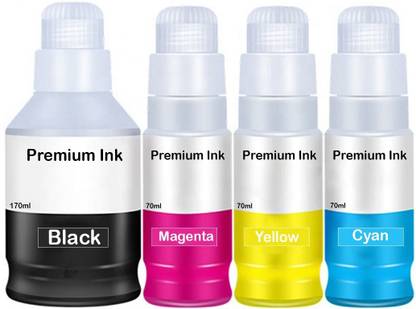 R C Print GI-71 Ink compatible for G1020, G2020, G2021, G2060, G3020, G3060 Black + Tri Color Combo Pack Ink Bottle