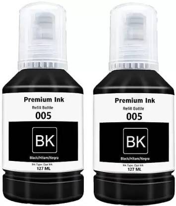 GPN PRINT 005 Ink Refill Bottles for Compatible Epson M2140, M1100 Printers( Pack Of 2) Black Ink Bottle