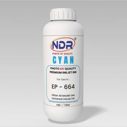 NDR Refill Ink Epson 664 For L110 L130 L210 L220 L300 L360 L380 L405 L605 Printer Cyan Ink Bottle
