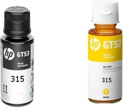 HP ORIGINAL INK BOTTLE FOR HP INK TANK 315 INK TANK PRINTER BLACK & YELLOW COMBO Yellow Ink Bottle