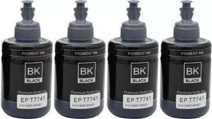 DotX Refill Ink Epson T7741 Black Pack of 4 Black Ink Bottle Black Ink Bottle
