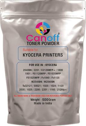 canoff High Quality Ultra Dark Toner Powder 500g For Kyocera 2040DN 2201 C2126MFp Black Ink Toner Powder